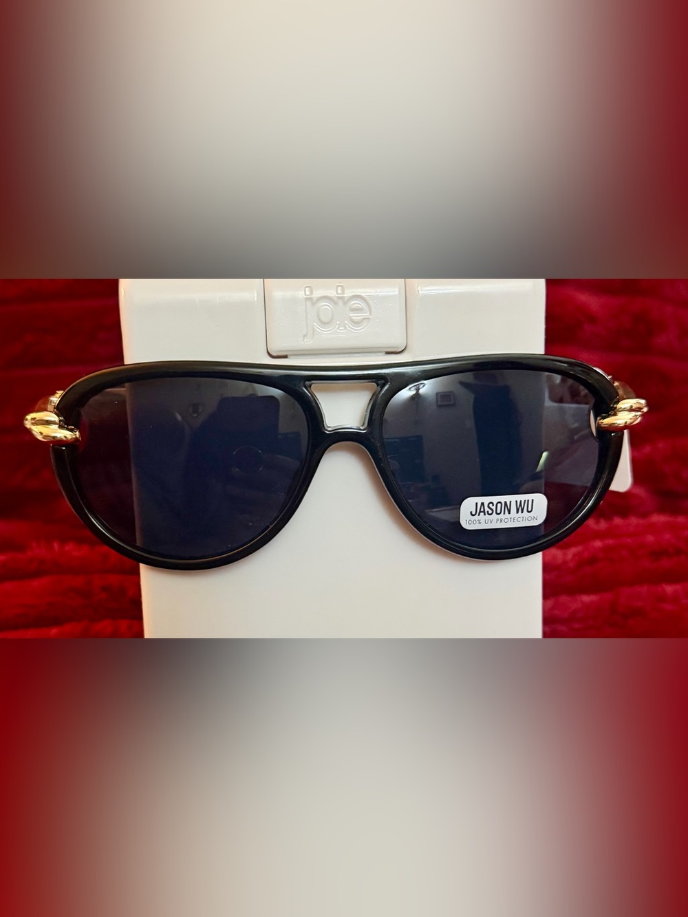 🕶️Jason Wu Black Sunglasses with Gold Accents